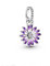 Charme Lila Daisy Dangle Charms-Anhänger 925 Sterling Silber Charm Bead Pendant für Europäische Armbänder und Halsketten