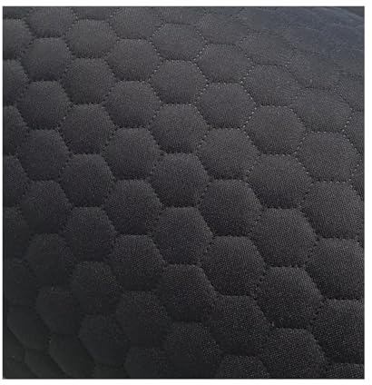 decorwelt Polsterstoff Wasserdicht Oxford 160 cm Meterware Stoffe zum Nähen Outdoor Steppung Hexagon Schwarz Reißfest