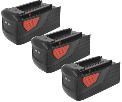 vhbw 3X Batterie Remplacement pour Hilti B36, B36V, 2203932, 418009 pour Outil électrique (5000 mAh, Li-ION, 36 V)