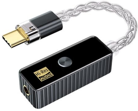 QINZITAO Amplificateur de casque USB C de type C - 3,5 mm - Sans perte - Haute résolution - Pour smartphones, PC, ordinateur portable