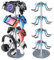 ZHGM 4 Tier Aluminum Alloy Game Controller Stand, Rotatable Gaming Controller Headset Holder Compatible with PS5 Xbox Nintendo Switch PS4, Controller Headphone Stand Organizer Rack for Desk, Grey