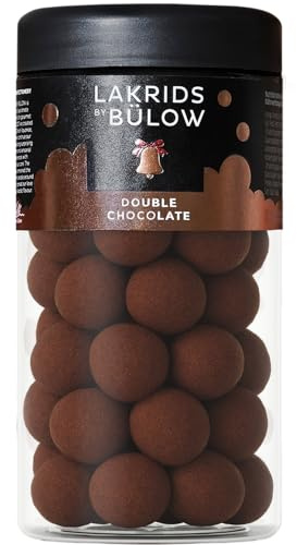 LAKRIDS BY BÜLOW - Double Chocolate · Dänische Gourmet Lakritz-Kugeln · Süßer Lakritzkern umhüllt von Vollmilch-Schokolade und Kakaonibs