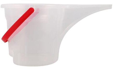 Abaodam Outdoor Bird Feeder Refill Container with Handle – Plastic Seed Bucket with Wide Mouth Scoop, Portable Birdseed Pouring Jug for Wild Bird Feeding and Backyard Use