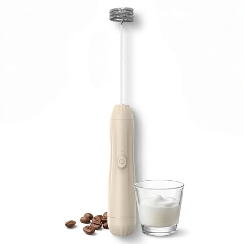 Espumador de Leche Manual y Eléctrico Recargable, Batidora para Café, Chocolate y Matcha, Crema Espuma para Bebidas en el Hogar