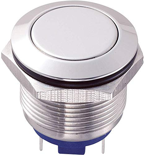 TRU COMPONENTS GQ19F-10/J/S Vandalismus-Druckschalter, 48 V/DC, 2 A, 1 x Aus/(On) Rückruf, 1 Stück