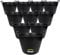 simpa 10 x 42L 42 Litre Large Robust Flexi Tub - BLACK - Multi Purpose Flexible Plastic Storage Container Bucket