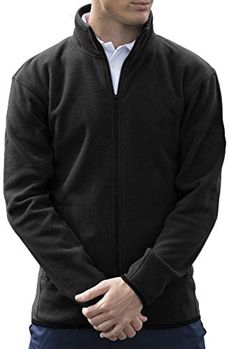 PRO RTX Micro Fleece Jacke - leichte Fleece-Jacke Herren - Arbeitsjacke für Männer - dünne Fleecejacke Outdoor - Übergangsjacke - Black, 4XL