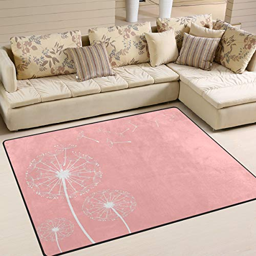 Use7 Teppich mit Pusteblumen-Motiv, für Wohnzimmer, Schlafzimmer, 160 x 122 cm