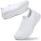 Women Walking Shoes Slip on Knit Socks Breathable Casual Shoes Fashion Road Running Shoes Gym Fitness Sneakers White 5.5 UK