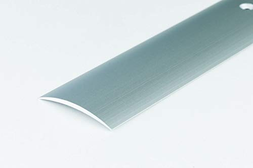 TMW Profiles 2M Aluminium Door Threshold 40mm – Silver – Screw-Fix Transition Trim 2m Length LPOS (Silver)
