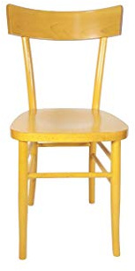 Sedam Srl Sedia Milano, Storica e Vintage, in Legno Massello, Vari Colori Disponibili, Ristorante Casa Cucina Sala Interno,MINIMO 2 SEDIE, 100% Made In Italy (Giallo, Anilina)