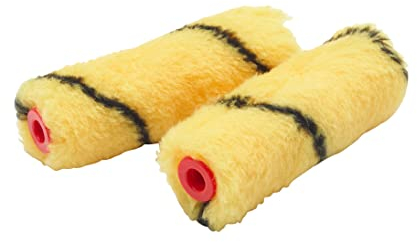 ProDec 2 Pack 4 inch Medium Pile Mini Rollers for a Smooth Finish Painting with Trade & DIY Emulsion Paints on Interior Walls & Ceilings, 4 Mini Paint Rollers for Painting Emulsion Behind Radiators
