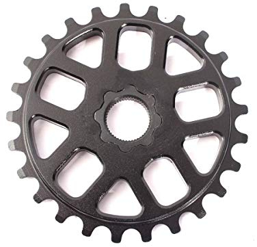 KHE BMX Spline Drive - Plato para bicicleta (25 dientes, aluminio 7005, CNC, 98 g), color negro mate