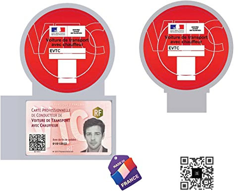 Générique Support Macaron VTC/Avant + ARRIÈRE / (TRANSLUCIDE)