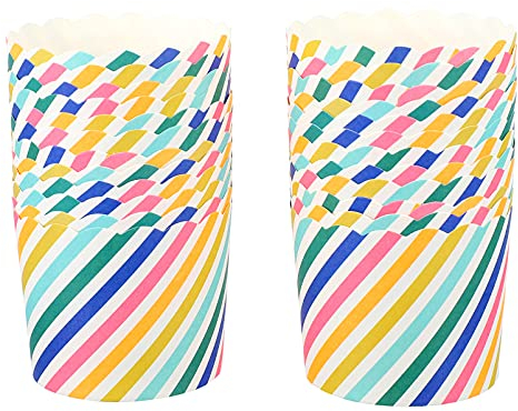 Cabilock 48 Pièces Plateau De Gâteau Gobelets En Papier Sulfurisé Caissettes à Muffins Cupcakes Porte-ramequins Gobelets En Papier Jetables Bac à Glace Pvc De Bébé Crayon Gobelet En Carton