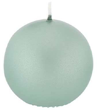 Kugelkerzen Candy Grün mit Metalleffekt (Metallic Matt), Ø 7 cm, 6 Stück