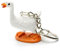 Miniblings Gans Schlüsselanhänger Ente Gänse Gänserich Vogel Tier Bauernhof weiß - Handmade Modeschmuck I I Anhänger Schlüsselring Schlüsselband Keyring