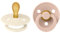 BIBS Colour Schnuller 2er-Pack, BPA-frei, Symmetrischer Sauger. Naturkautschuk / Latex, Hergestellt in Dänemark. 0-6 Monate (2er Pack), Ivory & Blush