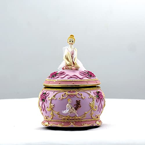 Musicboxworld MMM GmbH, 15052 Spieluhr - Runde Keramikdose mit Ballerina