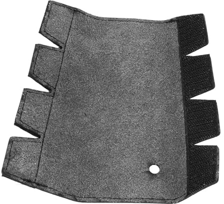 Handschutz für Waldhorn Leder Rutschfest Schützendes Handpolster Griffabdeckung für Waldhorn Instrumentenzubehör (BLACK)