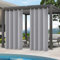 Qelus Rideau d'extérieur résistant aux intempéries, protection solaire avec fermeture Velcro, l 132 x H 213 cm, rideau extérieur imperméable, pour balcon, brise-vue, tonnelle, pergola, terrasse,