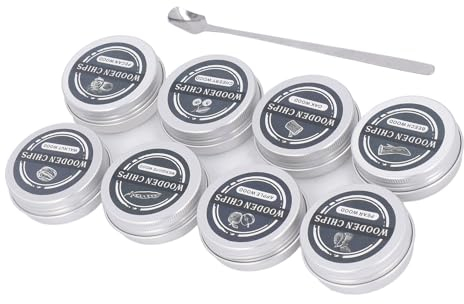 CHICIRIS 8 Geschmacksrichtungen Holzspäne, Räucherspäne, Apfel, Eiche, Buche, Hickory, Kirsche, Birne, Mesquite, Walnuss, ohne Chemikalien und Konservierungsstoffe für Smoker BBQ