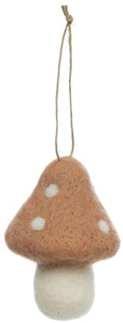 Atmosphera - Baumschmuck Wolle pilz beige 8cm