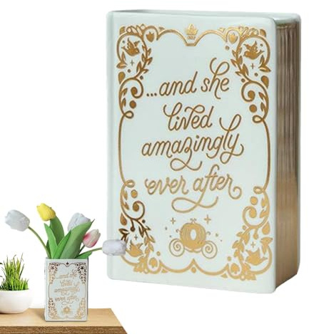 Vase in Buchform, Keramikvase, Vintage-Blumenvase für Bücher, einzigartige und tragbare Dekoration, Heimdekoration, kompakte Vase für Konferenzraum, Wohnzimmer, Esszimmer, Liebhaber