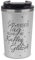 Tassendruck Nachhaltiger Glitzer To-Go Thermobecher mit Deckel und Spruch Ein perfekter Tag beginnt mit Kaffee & Glitzer Geschenk für Freundinnen | Edelstahl doppelwandig, Silber, 350 ml