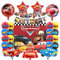 25 Pièces Cars Anniversaire Decoration, Voiture Ballons Feuille Enfants, avec Bannière Joyeux Anniversaire et Nappe de Thème, pour Garçons, Filles, Fêtes à Thème Decoration Anniversaire