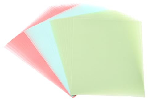 PATIKIL 30 Blätter Pergamentpapier 14x10.8cm, Pergamentpapier bedruckbar Transparentpapier 100GSM farbig für Einladungen Laser InkJet Druck Kartenherstellung, Pink Grün Blau