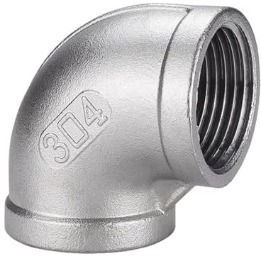 Armaturen aus Edelstahl, 1 Stück 90°-Winkelstück aus Edelstahl, 1/8 Zoll, 1/4 Zoll, 3/8 Zoll, 1/2 Zoll, 3/4 Zoll, 1 Zoll, 2 Zoll, 3 Zoll, 4 Zoll, Innengewinde, 90-Grad-Winkelstück, Kupplungsanschluss,