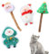 SilverChry Weihnachten Plüsch Spielzeug Katze, Katzen Minze Spielzeug, Katzenspielzeug Baldrian, Katzenspielzeug Set, Katzenspielzeug Katzenminze, Plüschtier Polygonum, Interaktives Katzenspielzeug