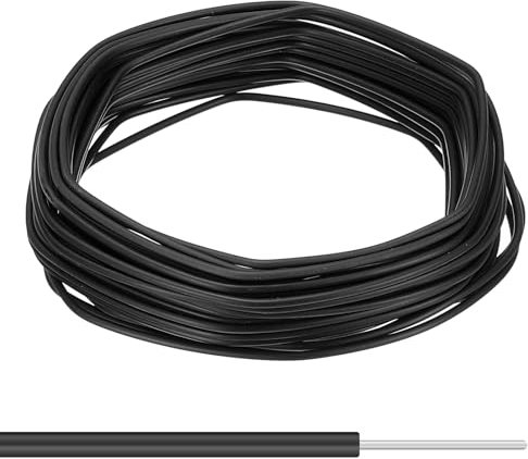 PATIKIL 22AWG Black Tinned Copper Wire, 1 Pcs 49Ft, UL1007, 300V, PVC, Suitable for Various Electrical Devices