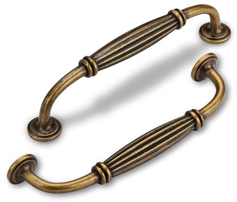 SYZOW 6 Stück Vintage Möbelgriff 128mm,Zink Legierung Antik Schrankgriffe Vintage Antik Messing Griffe Möbel Möbelgriffe Türgriffe küche Schubladengriffe küchengriffe