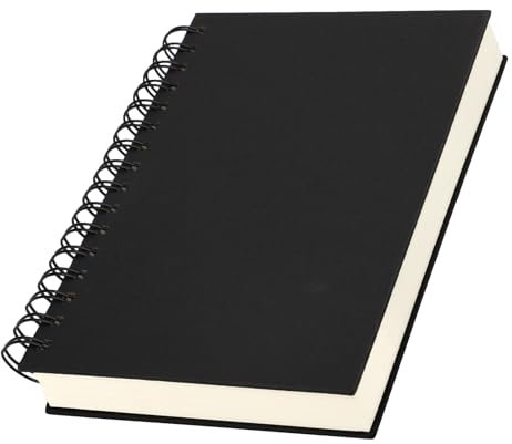 Yarotm Quaderni a Spirale A5 - Quaderno Puntinato 5mm - Nero Block Notes A5-14x21cm Taccuino Appunti - 100GSM Carta Quaderno A5 Puntinato - 120 Fogli Notebook Spirale Copertina Rigida