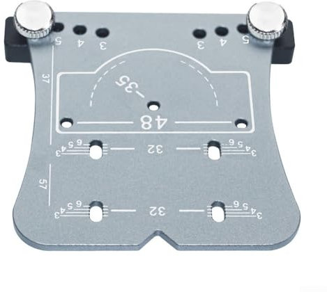 VRTYVEYBB Woodworking Drill Guide Tool with Precision Limit Frame for Accurate Installations (Silver)