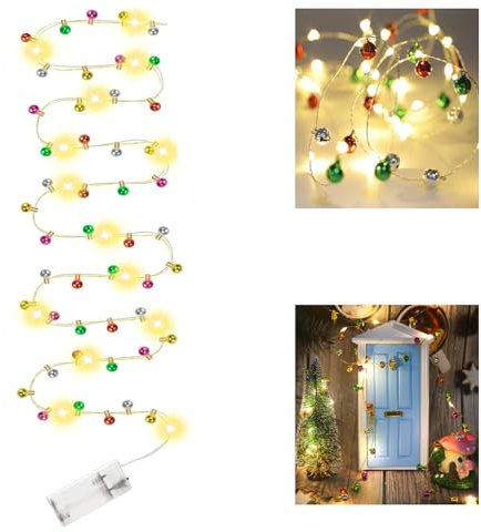 SIGANDG LED Lichterkette(ohne Batterie), 2 Meter 20 LED Micro Silberdraht Lichterkette Innen Batteriebetrieben für Party Weihnachten Hochzeit Halloween Innen Deko, Warmweiß