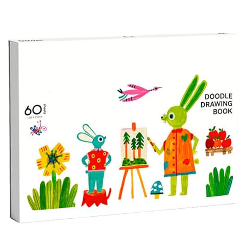 Colorful Sketchbook, Watercolor Drawing Pad, 11,22 x 8,27 x 0,55 Zoll Notepad Cardboard Cover, Lightweight Art Creation Sketchbook für Kinder, Studenten und Künstler