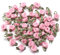 BrightGlow 100 mini rose in raso, per fai da te, fiocchi, rose finte, rose artificiali, fai da te, per matrimoni, decorazioni fai da te, colore rosa chiaro