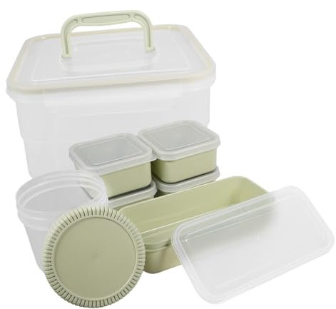 Abaodam Frischhaltedosen Mit Deckel Für Babynahrung Einfrierdosen Mit Trennwänden Für Obst Und Mahlzeiten Kompakt Und Auslaufsicher Für Einfache Lagerung Und Transport