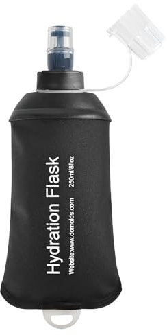CXWLJL 250ml Soft Flask Soft Water Bottle for Running, Hiking, Travelling, Cycling and Climbing - Black