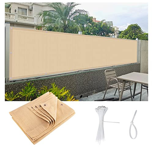 Balkon Sichtschutz, Balkonsichtschutz,Breite 50/60/70cm Zaunabdeckung Für Balkon Und Hofmauer,HDPE Wetterbeständig,Mit Ösen Und Kabelbindern