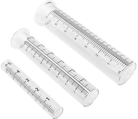 Garneck 3 Stück Regenmesser Aus Glas Regenmesser Im Freien Messgerät Aber Messung Regenmesser Für Den Garten Messbecher Werkzeug Regenmesser Außen Präziser Regenmesser Regenmesser-messglas