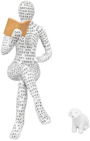 Yctze Eleg Women Denker Statue PU Reading Lady Figur für Bibliotheksdekoration (W310-11)