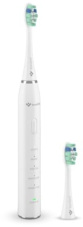 TrueLife Schallzahnbürste SonicBrush Clean30, 70.000 Bewegungen pro Minute, 5 Modi, 2 Standardköpfe, 30 Tage mit einer Ladung (Weiß)