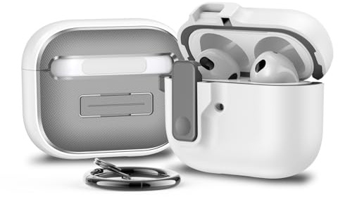 Generic case For Airpods 2nd Gen / 1st Gen (Color: White) Ring hard back hard Silicon stylish Full Body case