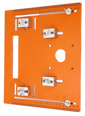 Fauitay Circular Saw Base Plate Router Table Insert Plate Saw Guide Plate 28x25cm PU Material with Punch Hole Design for Woodworking 90° 45° Cuts