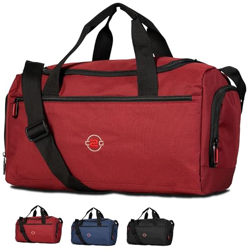 Sporttasche klein 18L – kompakte Gym Bag für Damen & Herren | Trainingstasche/kleine Reisetasche | robuste Sporttasche Herren & Damen – ideal für Fitness, Schwimmen, Sauna & Freizeit (Rot-klein)