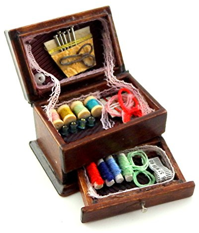 Melody Jane Puppen Haus voll Handarbeiten Box Miniatur 1:12 Maßstab Nähen Zimmer Zubehör